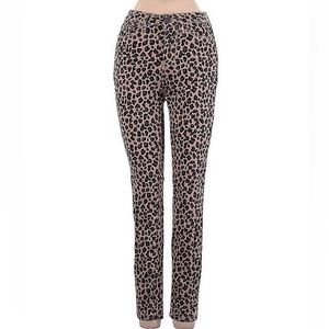 YMI ankle length velour animal print pants